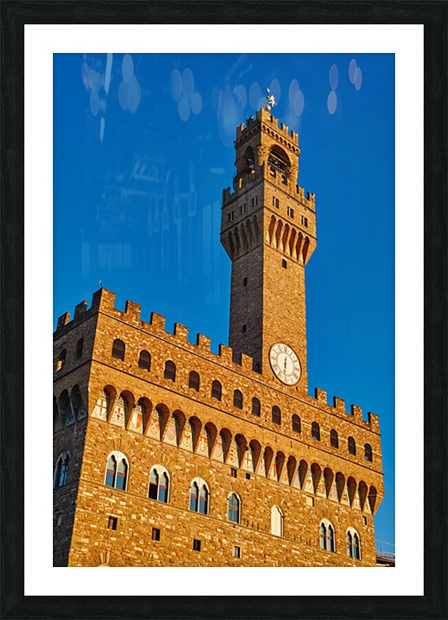Palazzo Vecchio stands in Piazza Signoria Florence Tuscany It Picture Frame print