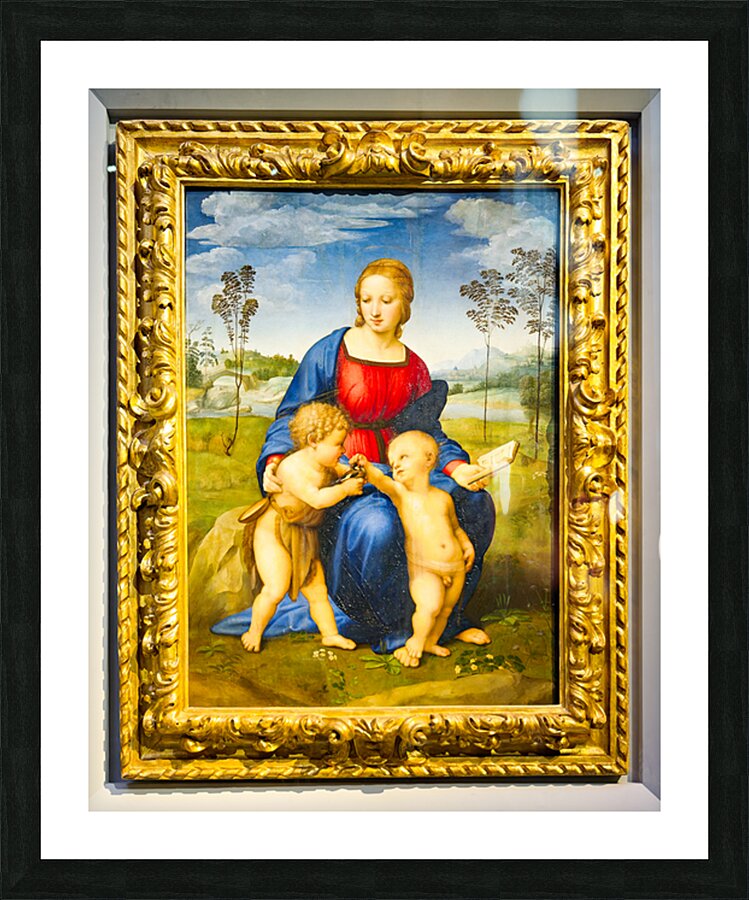 Madonna with child by raffaello sanzio at uffizi gallery in flor Picture Frame print