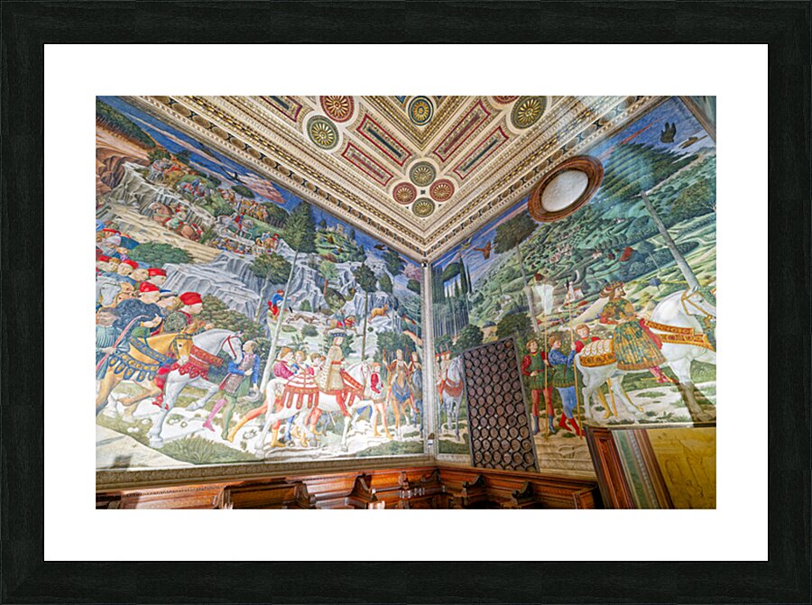 Procession of the magi in magi chapel florence tuscany italy Picture Frame print
