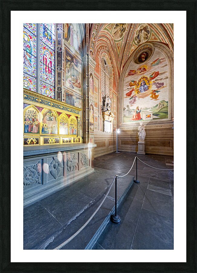 Basilica di Santa Croce interior in Florence Tuscany Italy Picture Frame print