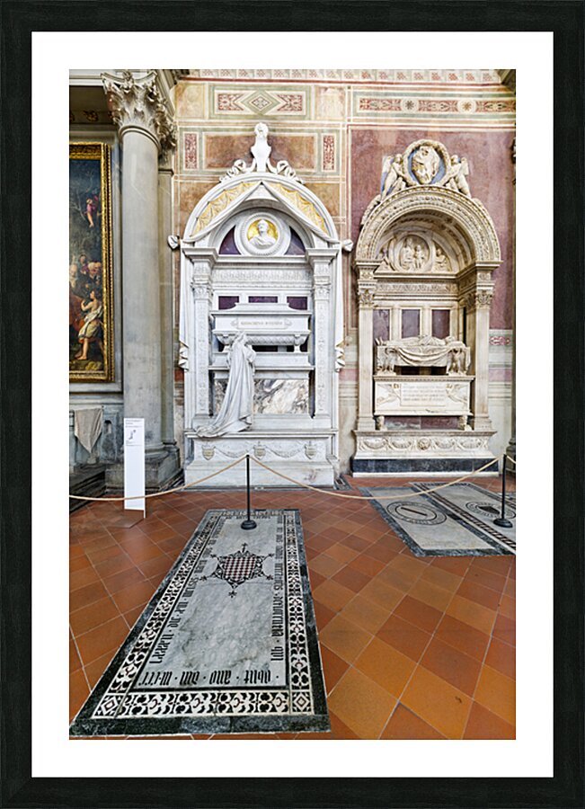 Visit to Basilica di Santa Croce in Florence Tuscany with Rossin Picture Frame print