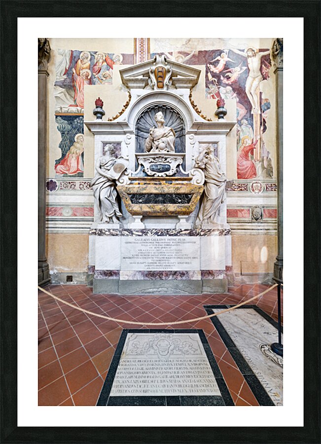 Visit Basilica di Santa Croce Florence: Galileos Tomb Picture Frame print