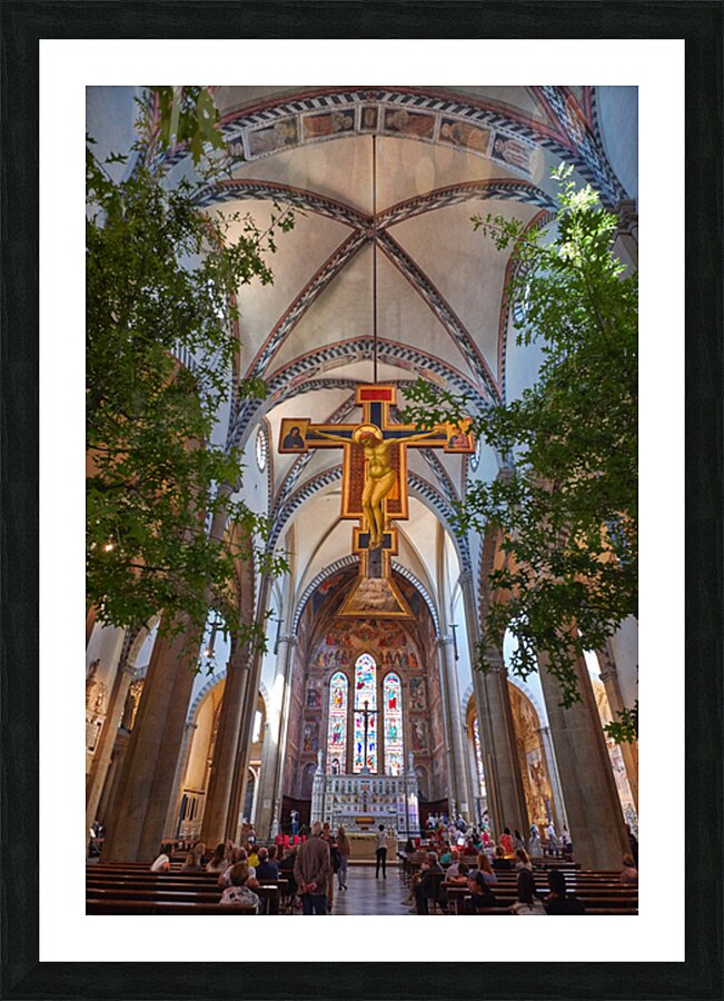Visit to santa maria novella church in florence tuscany italy Picture Frame print