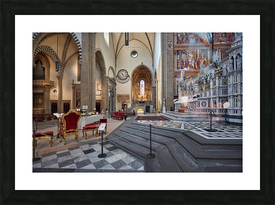 Visit to santa maria novella church in florence tuscany italy Picture Frame print