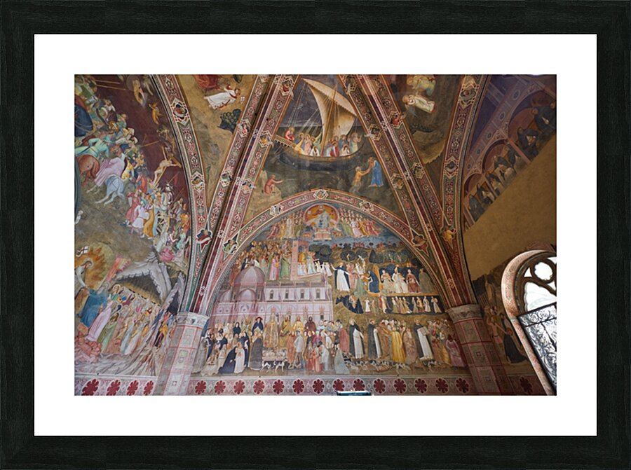 Painting on walls of Santa Maria Novella church in Florence Tusc Picture Frame print