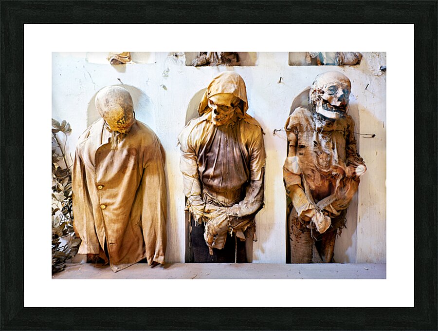 Exploring capuchin catacombs in palermo sicily italy Picture Frame print