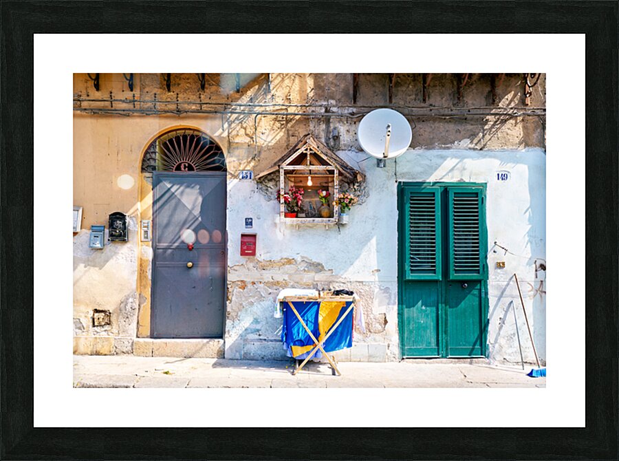 Exploring streets of Palermo Sicily in a sunny day Picture Frame print
