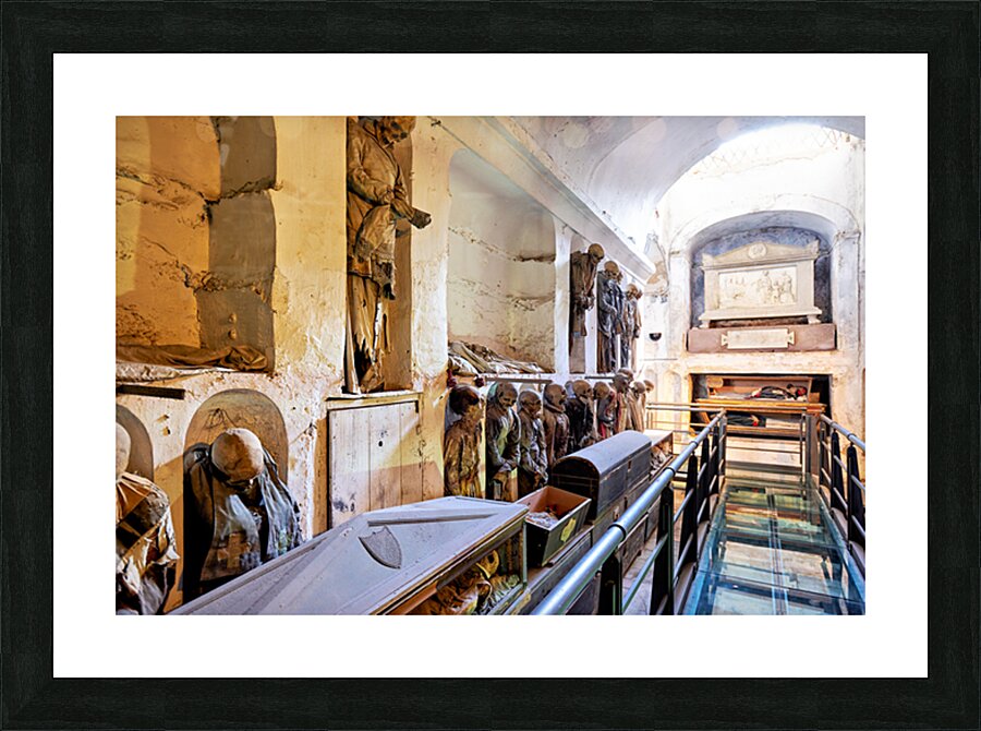 Exploring the capuchin catacombs in palermo sicily italy Picture Frame print