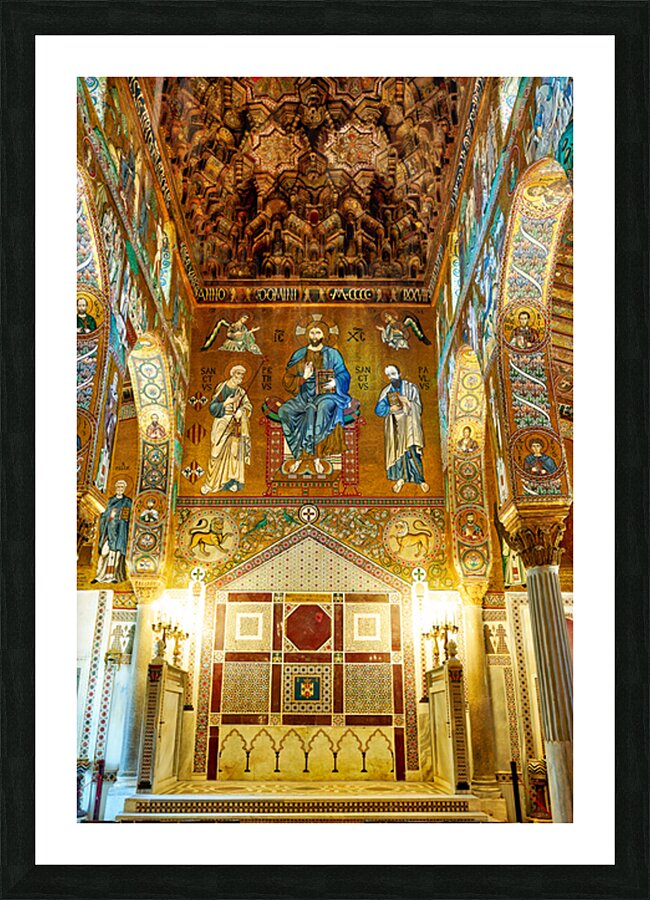Cappella Palatina in Palermo shows historic art and architecture Picture Frame print