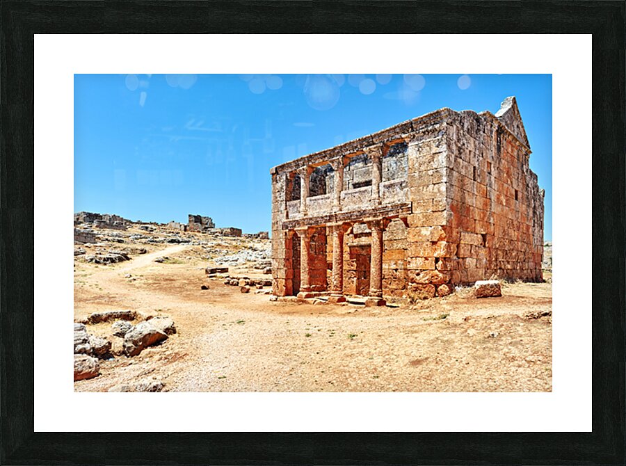 Exploring historic ruins in Serjilla Syria on a clear day Picture Frame print