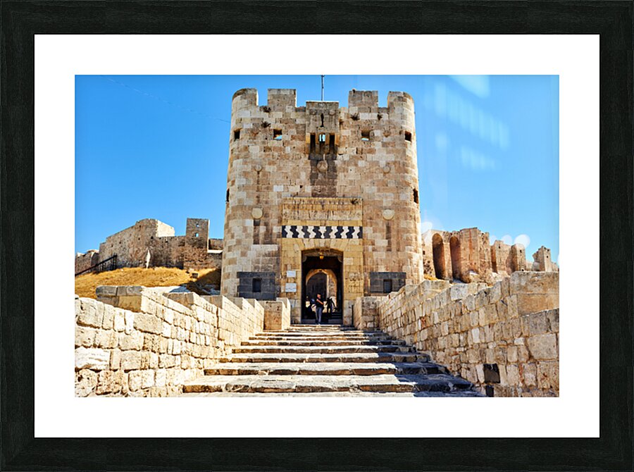 Visiting the citadel in Aleppo Syria on a clear day Picture Frame print