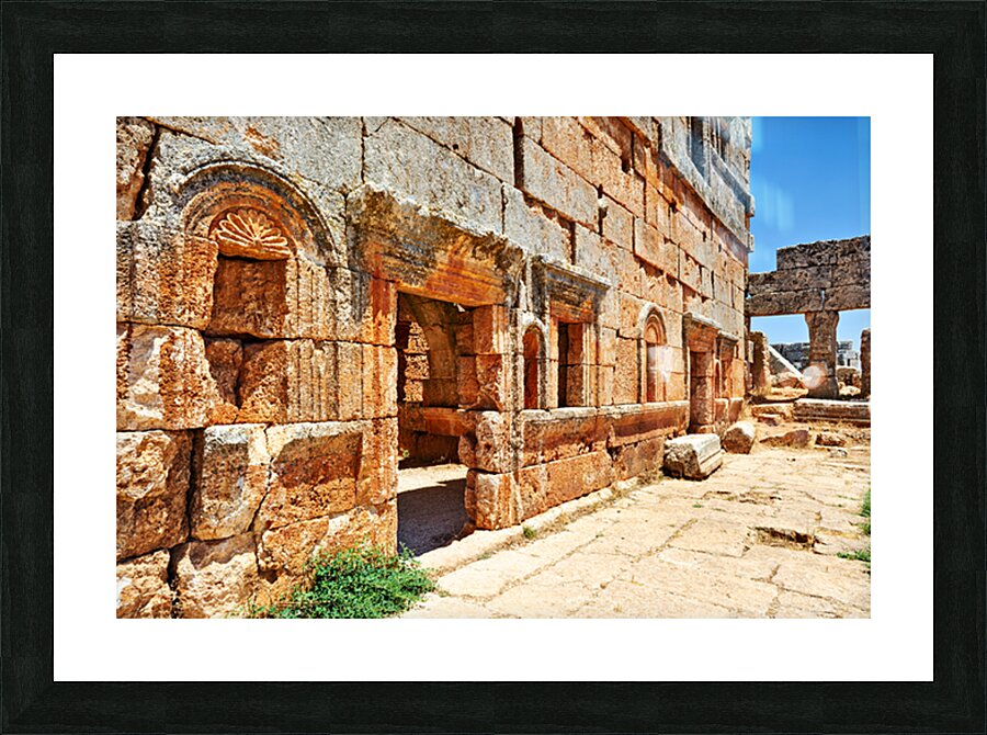 Exploring the ruins of Serjilla in northwestern Syria Picture Frame print