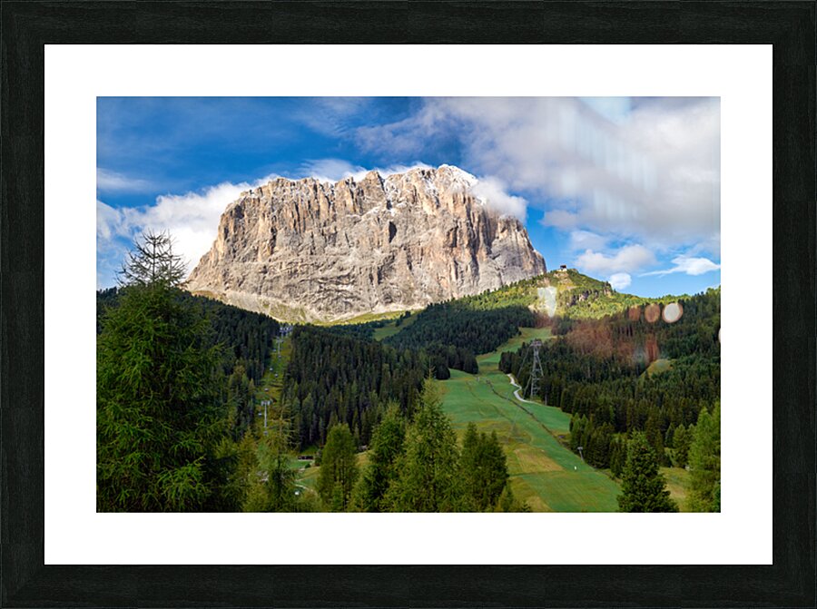 Sassolungo mountain in Val Gardena Italy during daytime Picture Frame print