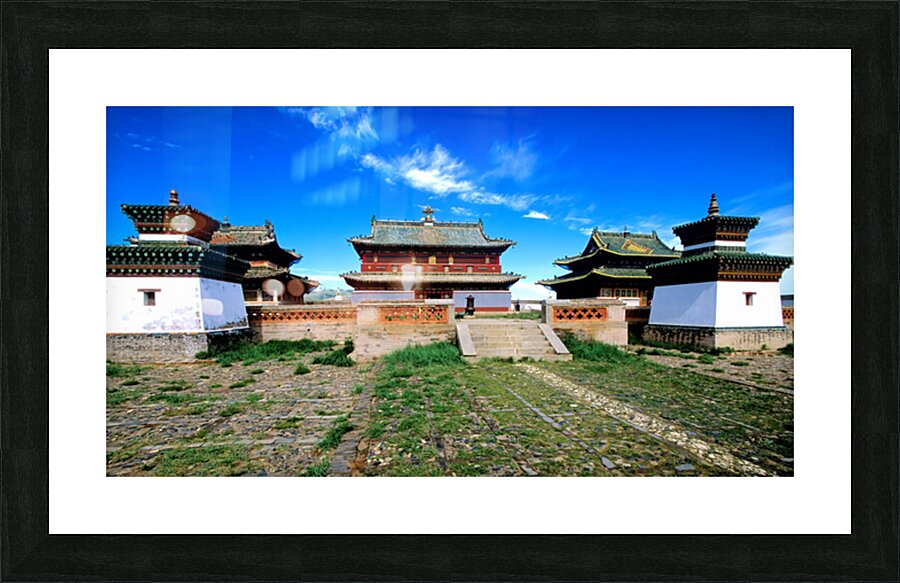Exploring Erdene Zuu Monastery in Mongolias landscape Picture Frame print