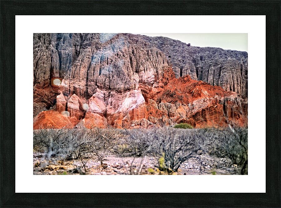 Colorful eroded rock formations in Quebrada de las Conchas Arge Picture Frame print