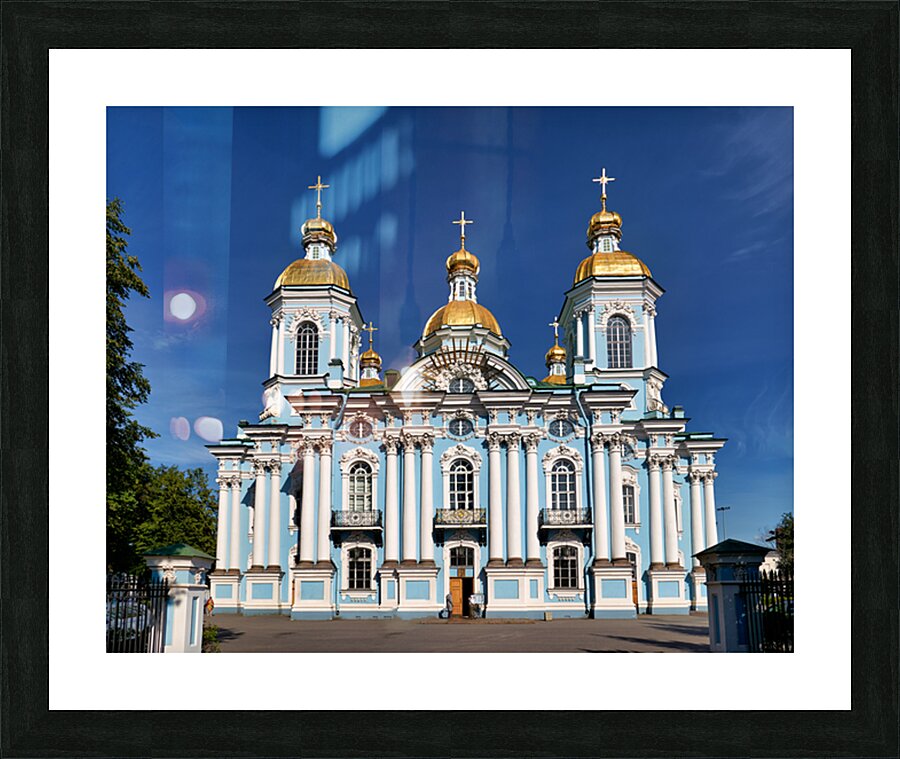 Visit to st. nicholas naval cathedral in st. petersburg Picture Frame print