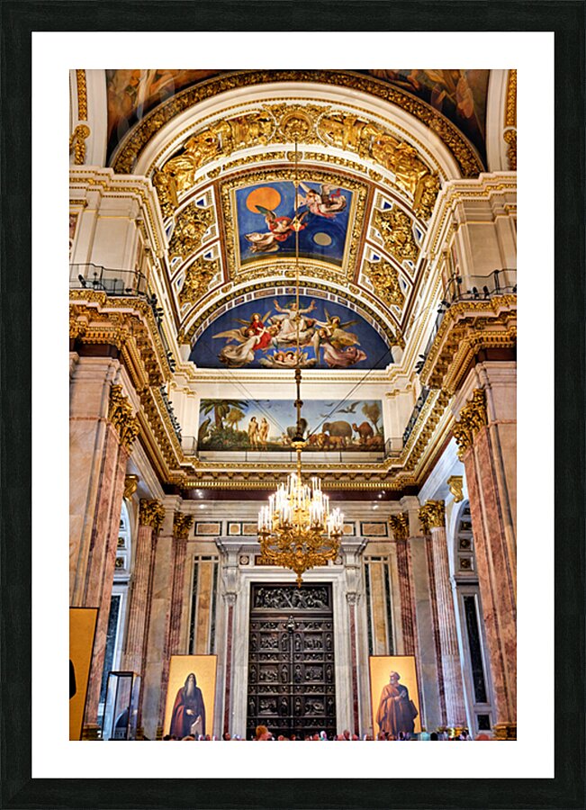 Inside saint isaacs cathedral in saint petersburg russia Picture Frame print