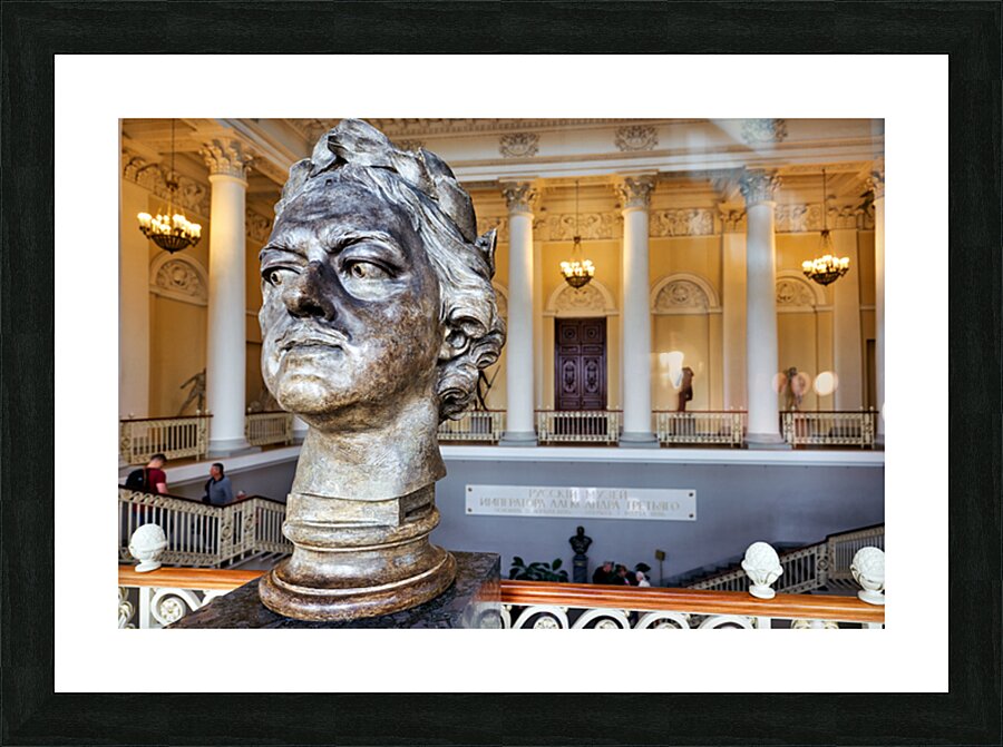 Sculpture of a historical figure in St. Petersburg Museum Picture Frame print