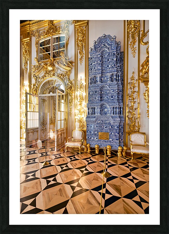 Catherine Palaces ornate interior in St. Petersburg Picture Frame print