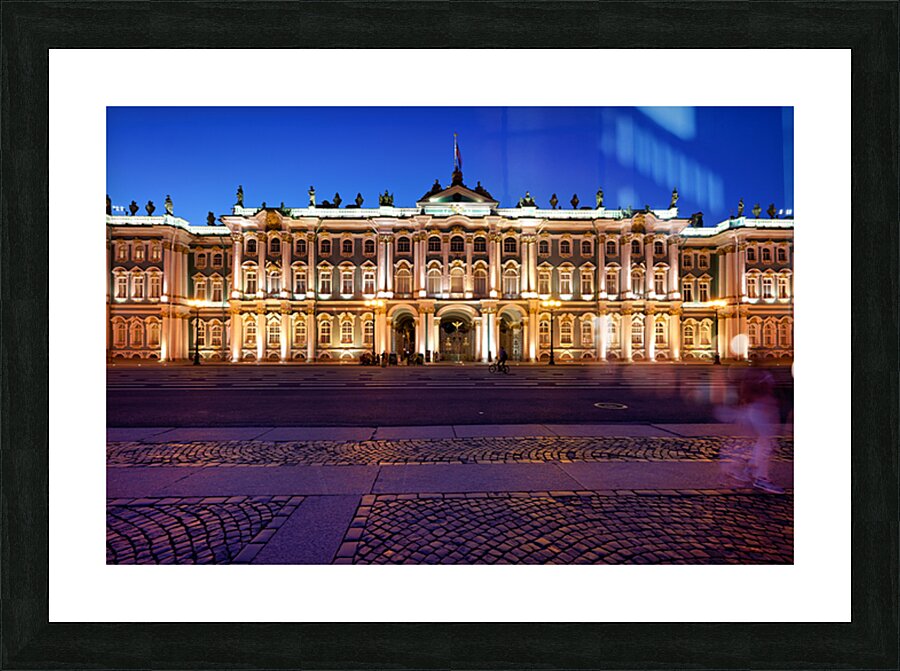 General Staff Building at night in St. Petersburg Picture Frame print