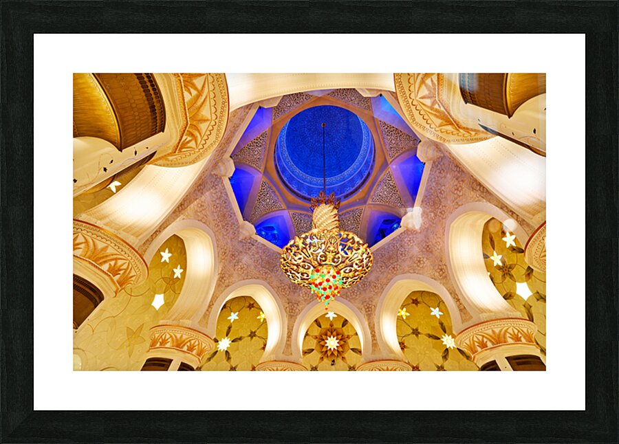 Exploring the interior design of Sheikh Zayed Grand Mosque Picture Frame print