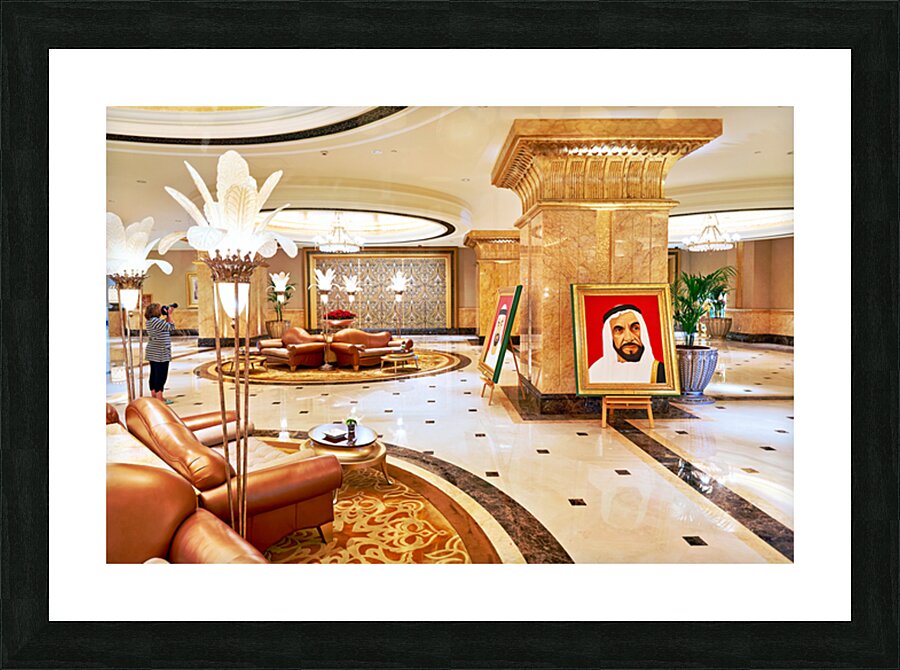 Details of the Abu Dhabi Emirates Palace Hotel lobby area Picture Frame print