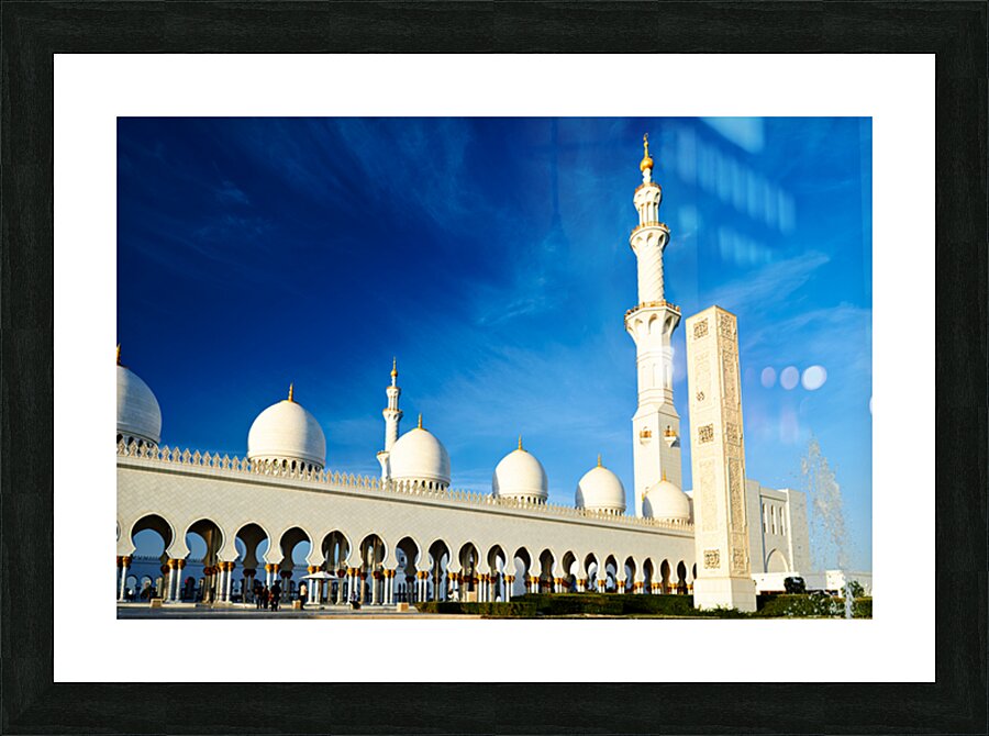 Visiting the sheikh zayed grand mosque in abu dhabi Picture Frame print