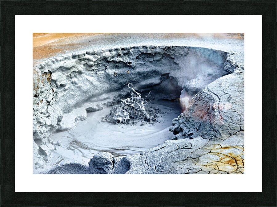 Hverir hot springs steam and mud activity in Iceland Picture Frame print
