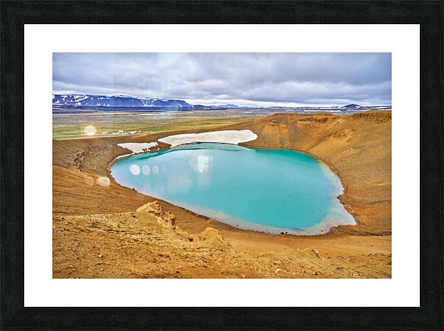 Krafla volcanic area with geothermal lake in Iceland Picture Frame print