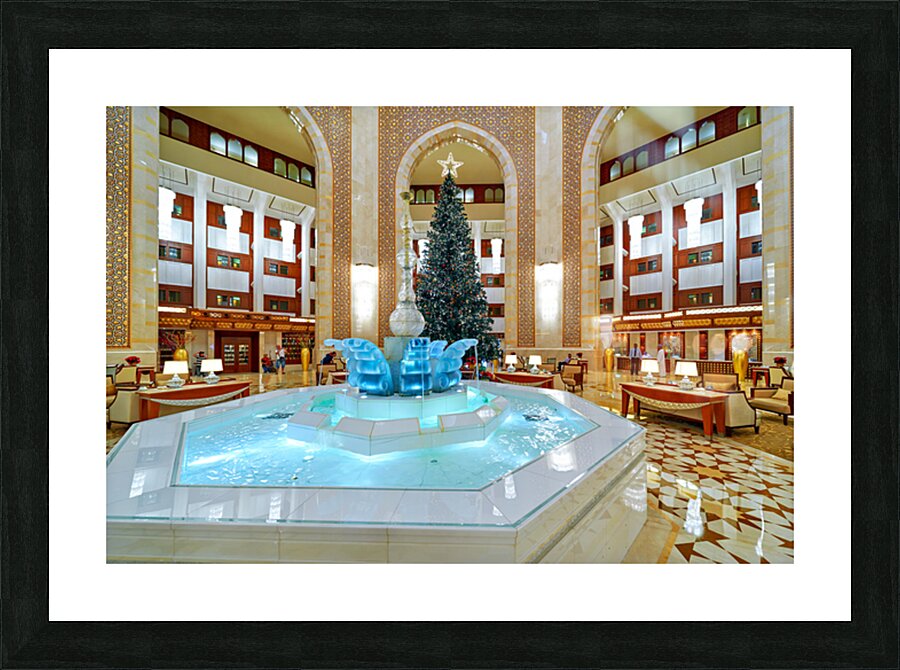 Holiday decoration in Al Bustan luxury hotel in Muscat Picture Frame print