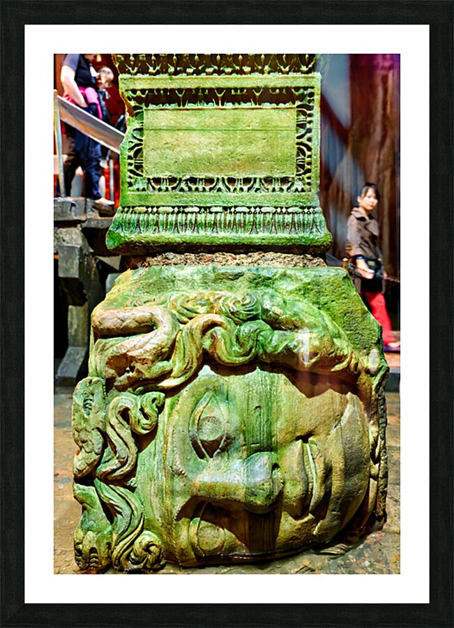Visit to Basilica Cistern in Istanbul shows ancient columns Picture Frame print
