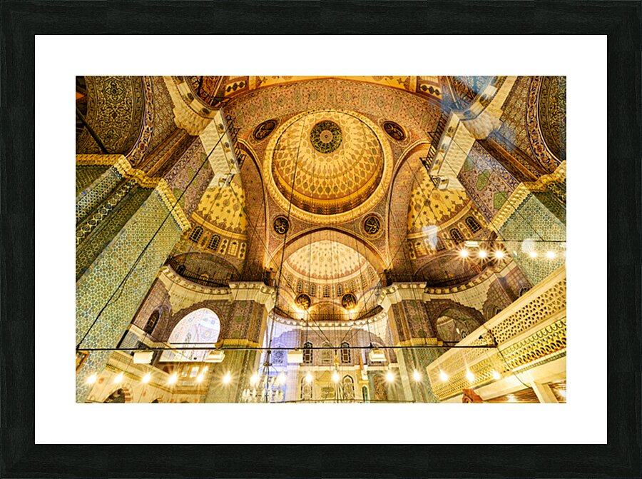 Visit to suleymaniye mosque in istanbul turkey Picture Frame print