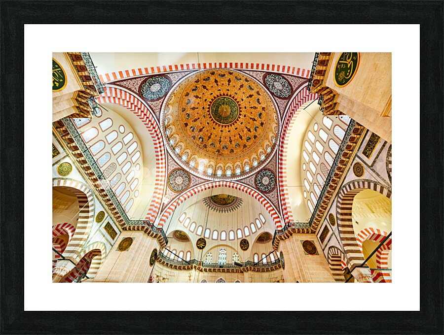 Visit to Suleymaniye Mosque in Istanbul Turkey on a sunny day Picture Frame print