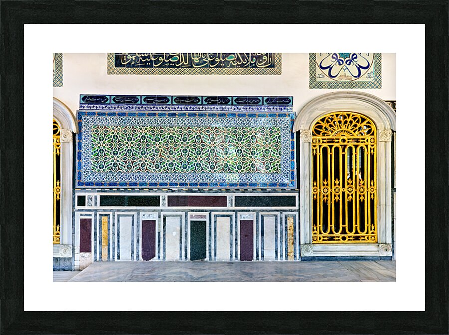 Exploring the ornate wall design in Topkapi Palace Istanbul Picture Frame print