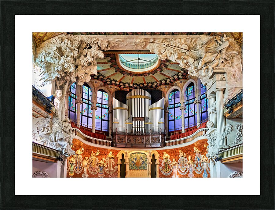 Visit to Palau de la Musica Catalana in Barcelona Picture Frame print