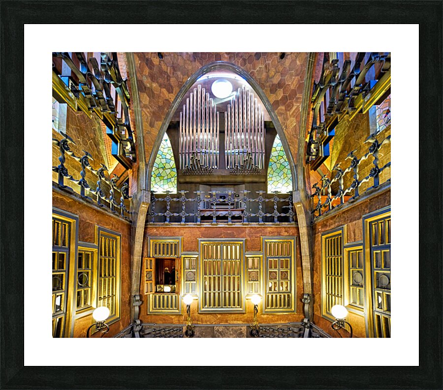 Palau Guell showcases Gaudis design in Barcelona Spain Framed Print