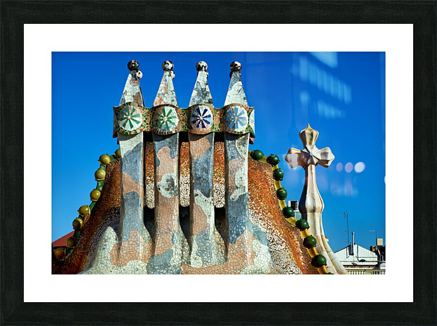 Exploring casa batllo in barcelona catalonia spain Picture Frame print