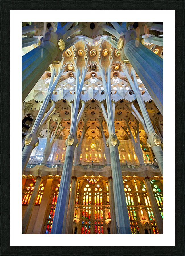 Explore the stunning interior of Basílica de la Sagrada Famíli Picture Frame print