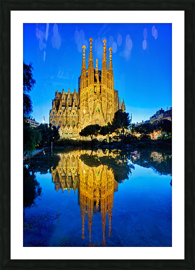 Visit to Basílica de la Sagrada Família in Barcelona Spain Picture Frame print