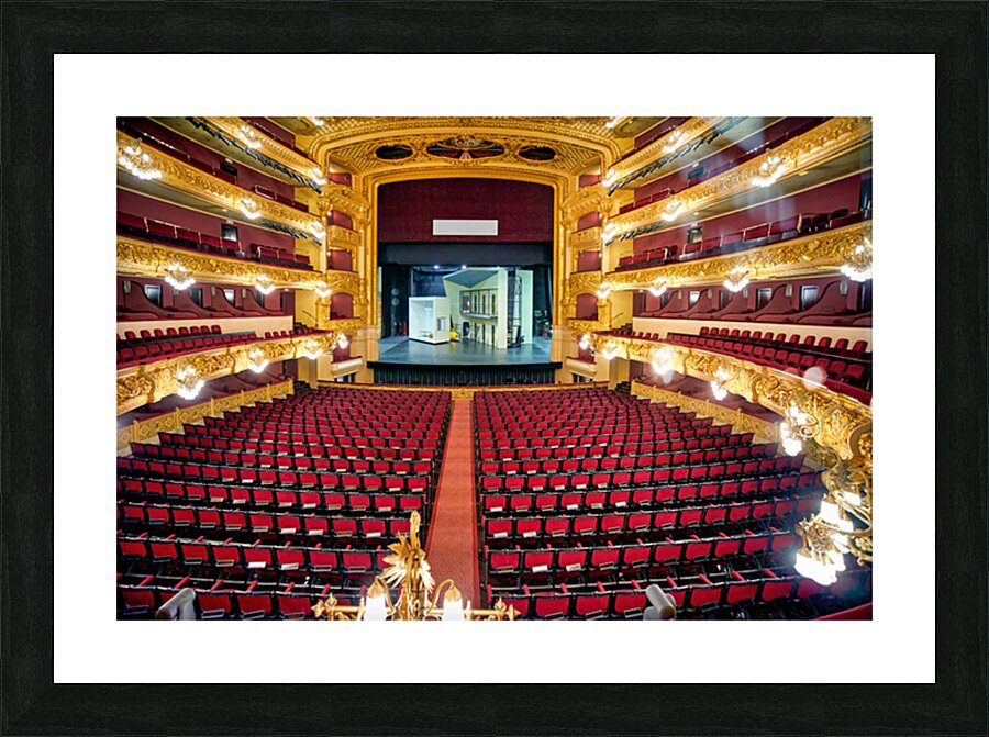 Gran Teatre del Liceu displays empty seats before a performance Picture Frame print