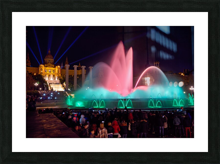 Montjuics Magic Fountain features a light show Picture Frame print