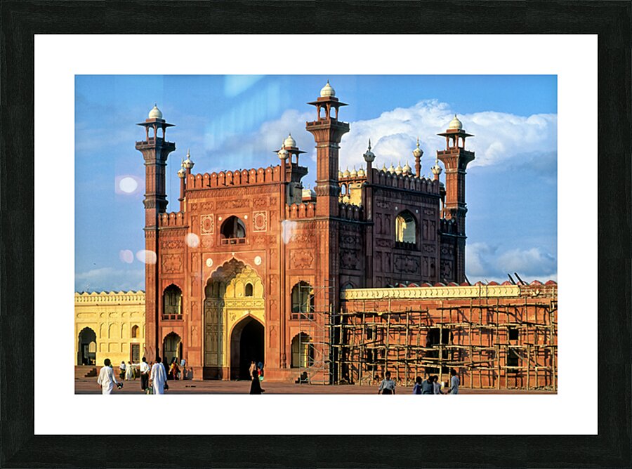 Badshahi mosque in Lahore showcases historical architecture Picture Frame print