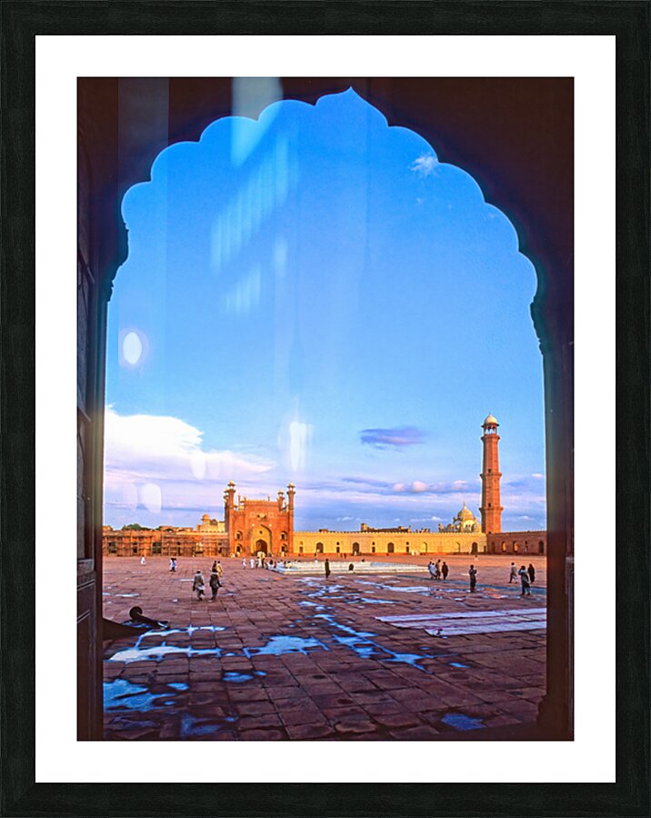 View of Badshahi Mosque in Lahore at sunset Picture Frame print