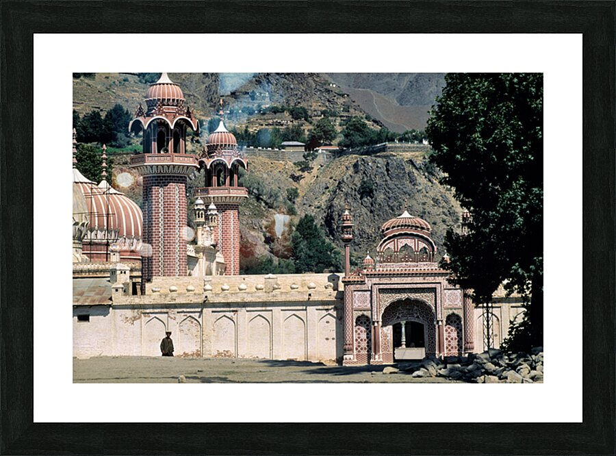 Beautiful architecture in Pakistans mountainous region Picture Frame print