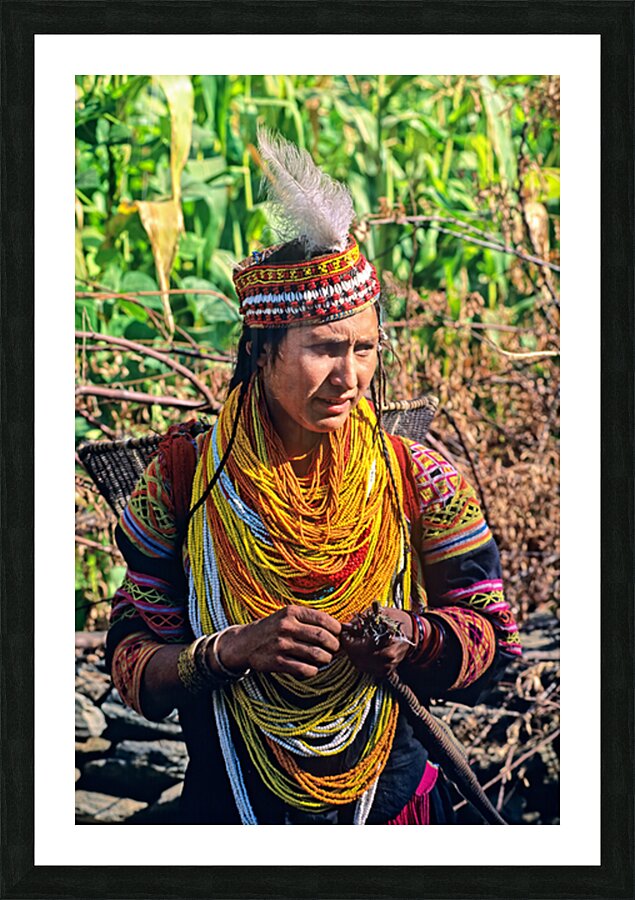 Life in kalash village of bumburet valley in pakistan Picture Frame print