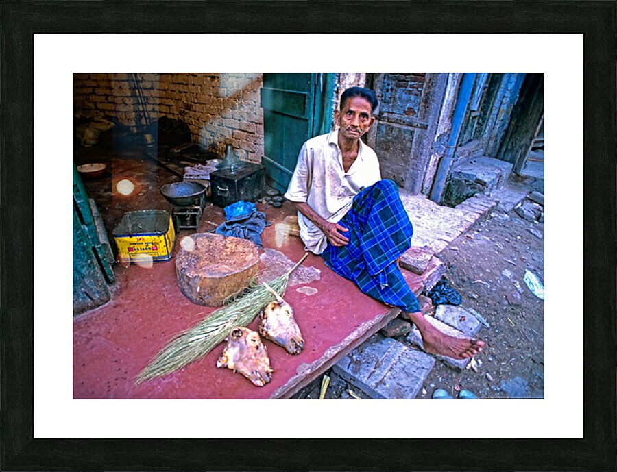Street butcher working in Lahore during daytime hours Impression et Cadre photo