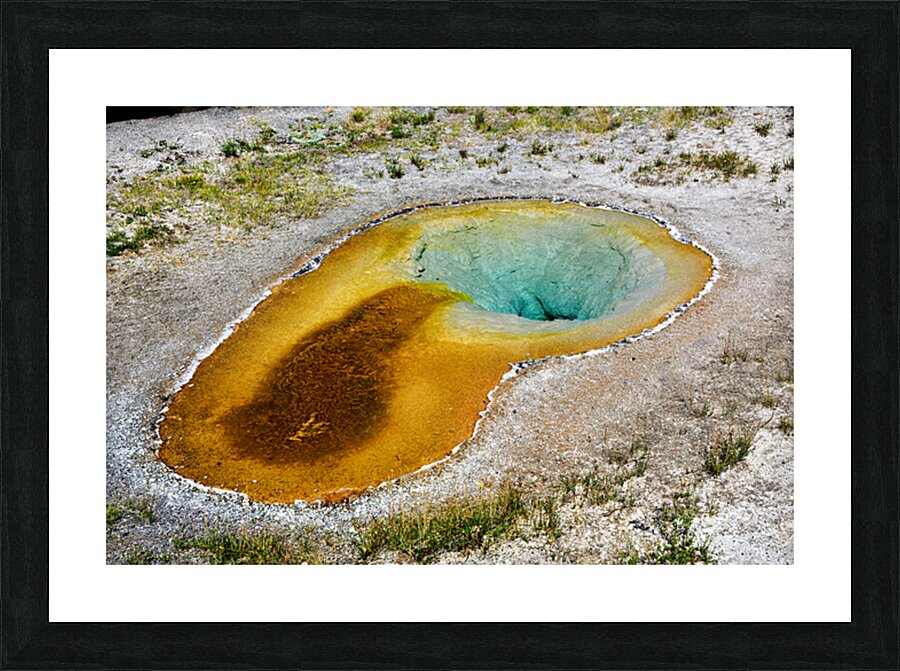 Yellowstone National Park features Beauty Pool in summer Picture Frame print