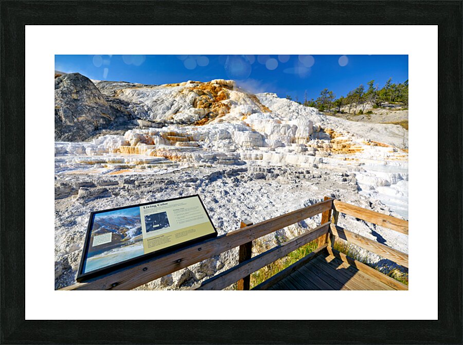 Visit to devils thumb in yellowstone national park Picture Frame print