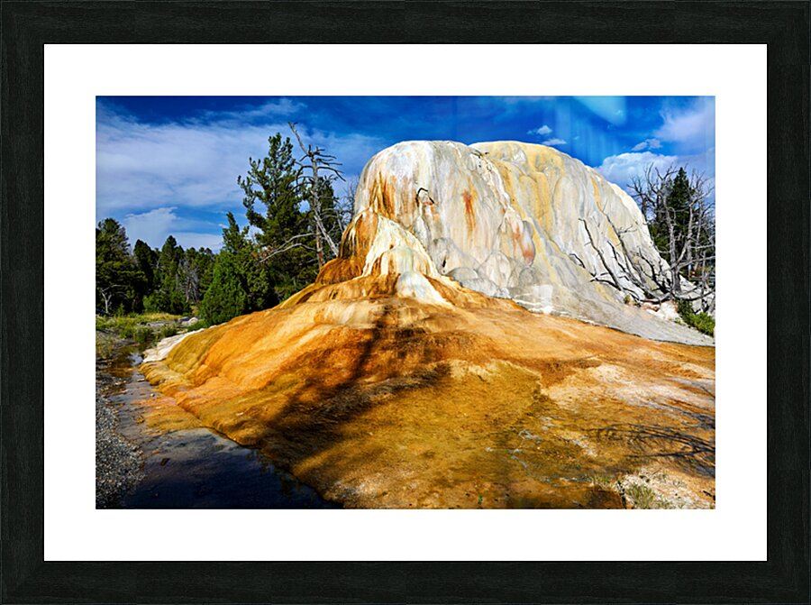 Yellowstone national park orange spring mound in usa Picture Frame print