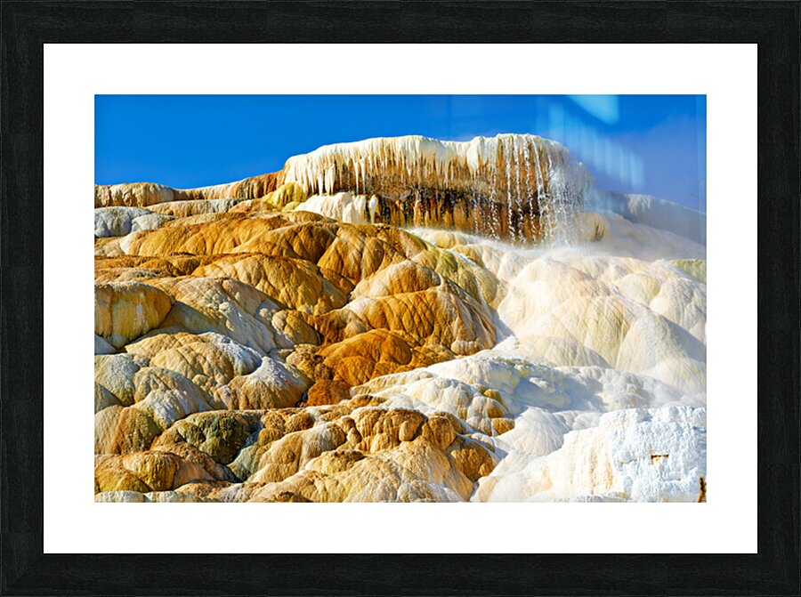 Explore devils thumb in yellowstone national park Picture Frame print